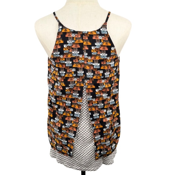 Anthropologie Porridge Layered Swing Tank Top XS Suitcase Halter Split Back EUC - Picture 4 of 8